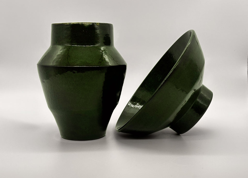 Green Angular Vase