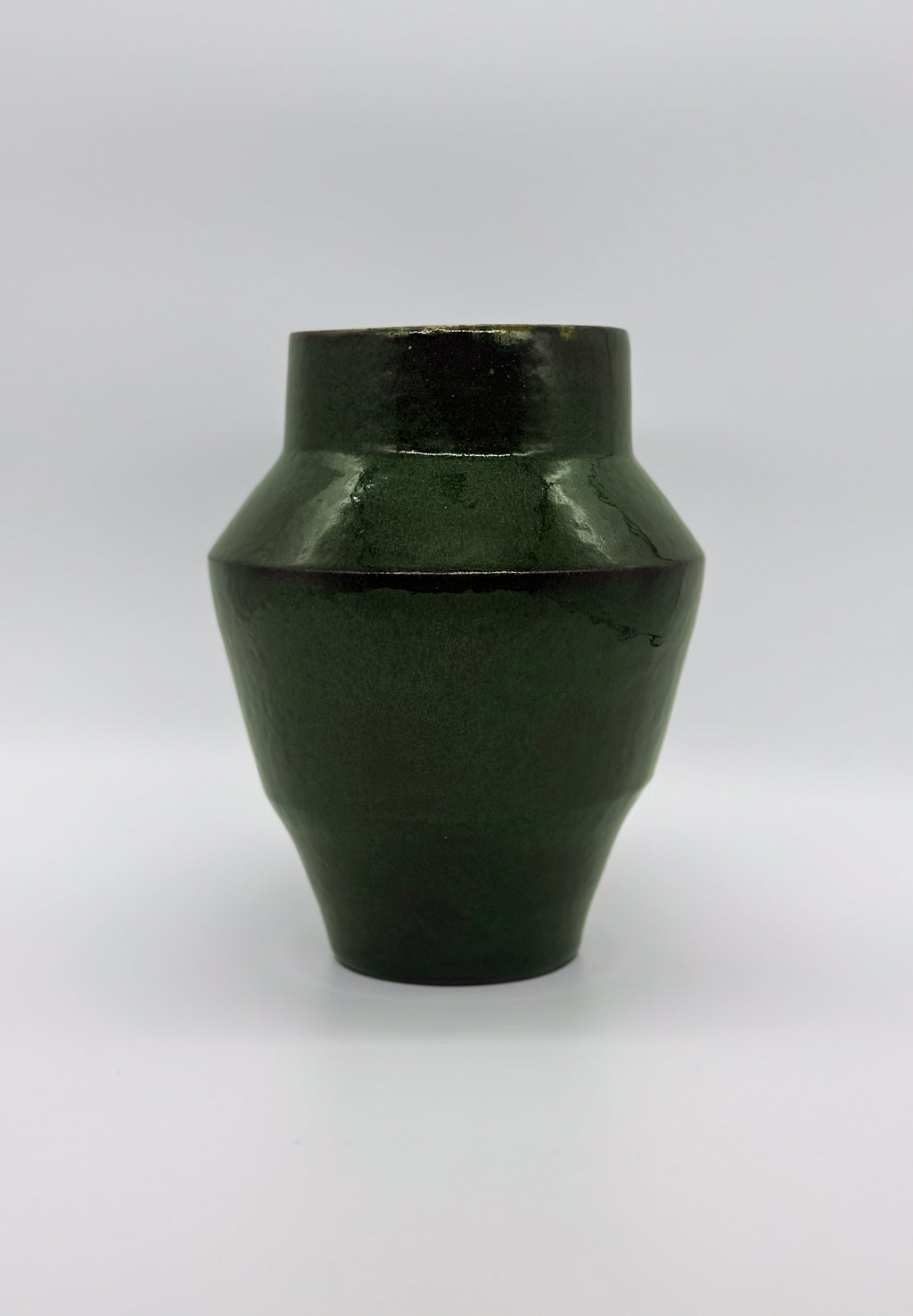 Green Angular Vase