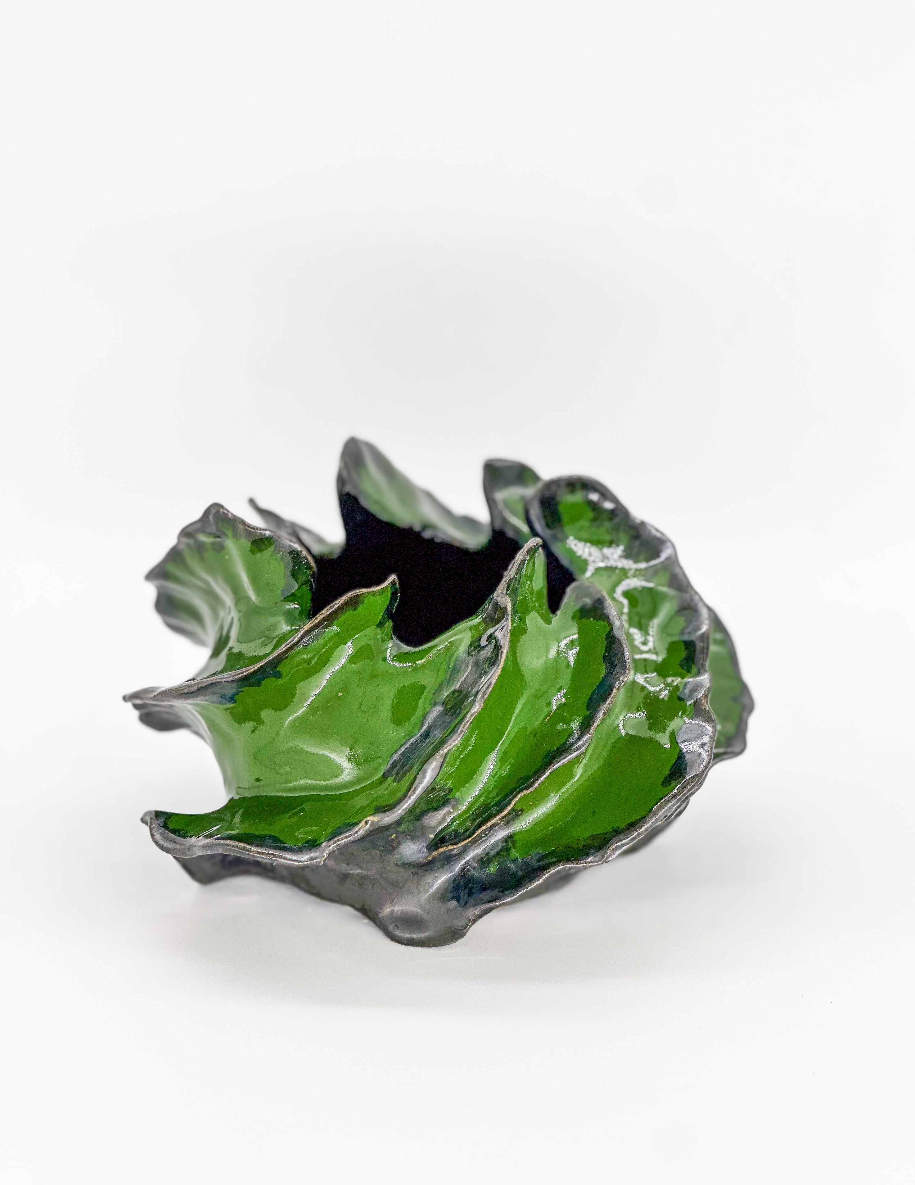 Ceramic Green Coral Vase